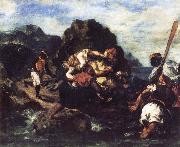 Eugene Delacroix African Priates Abducting a Young Woman oil painting on canvas